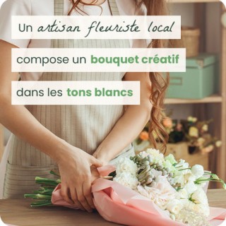 Bouquet blanc du fleuriste