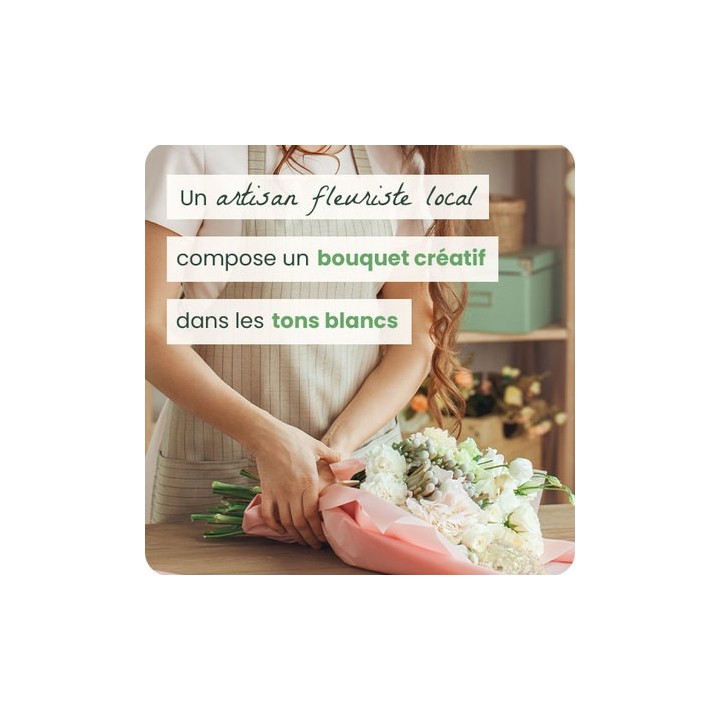 Bouquet blanc du fleuriste