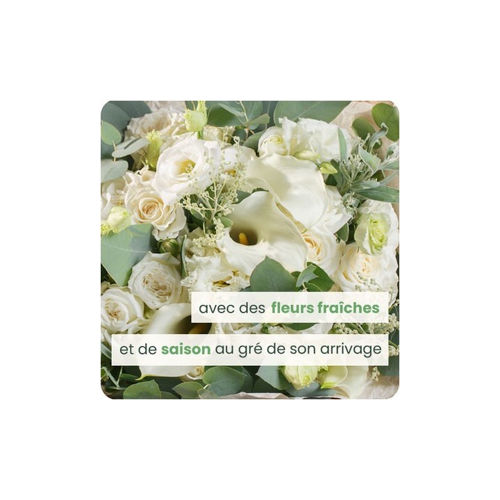 Bouquet blanc du fleuriste
