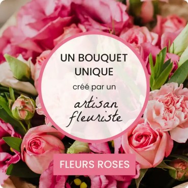 Bouquet deuil rose du fleuriste