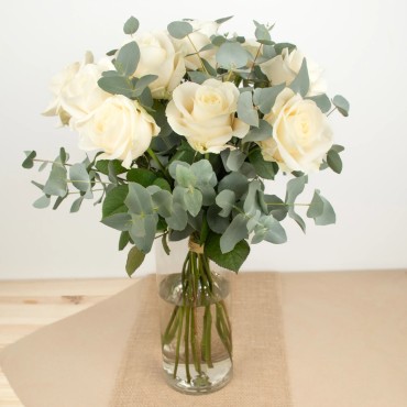 Bouquet de roses blanches