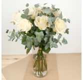 Bouquet de roses blanches