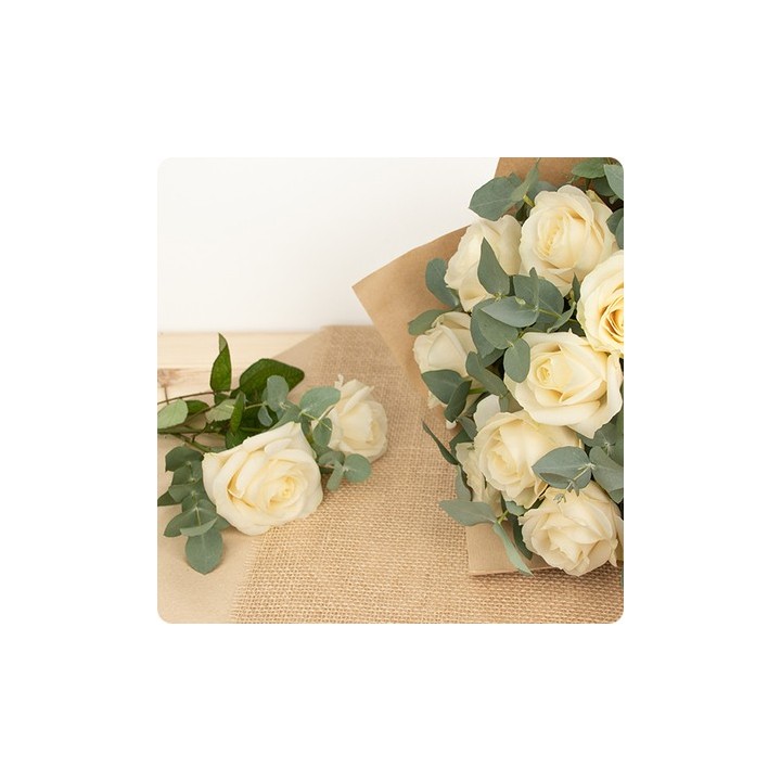 Bouquet de roses blanches