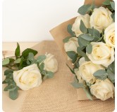 Bouquet de roses blanches