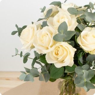 Bouquet de roses blanches