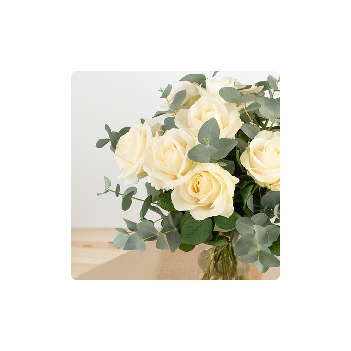Bouquet de roses blanches