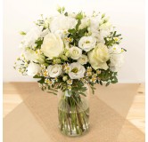 Bouquet de fleurs BLANC PERLE