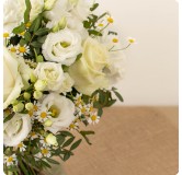 Bouquet de fleurs BLANC PERLE