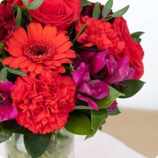 Bouquet de fleurs ROUGE ECLAT