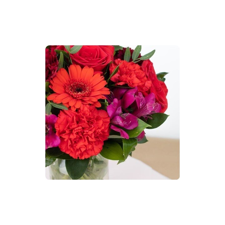 Bouquet de fleurs ROUGE ECLAT