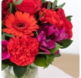 Bouquet de fleurs ROUGE ECLAT