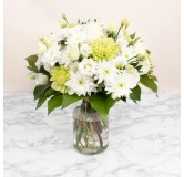 Bouquet deuil NUAGE BLANC