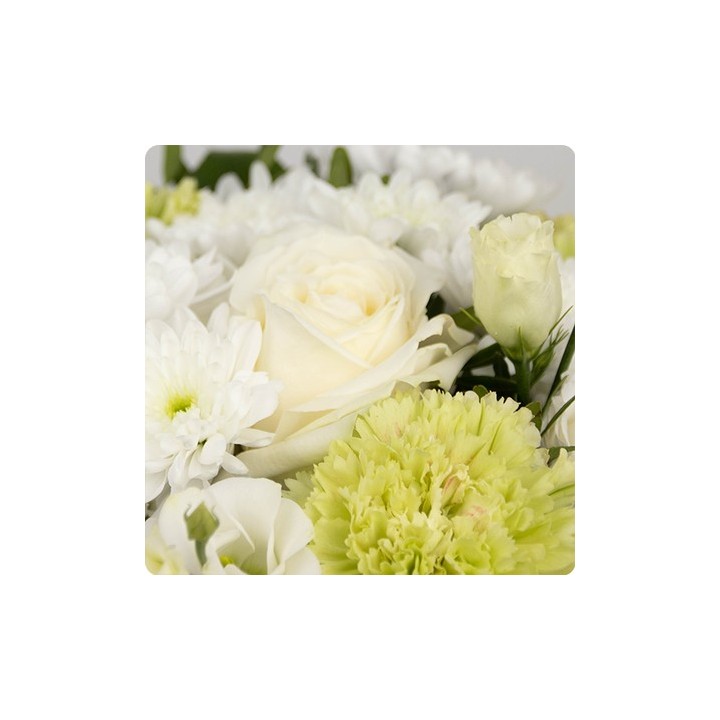 Bouquet deuil NUAGE BLANC