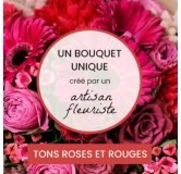 Bouquet deuil rouge du fleuriste