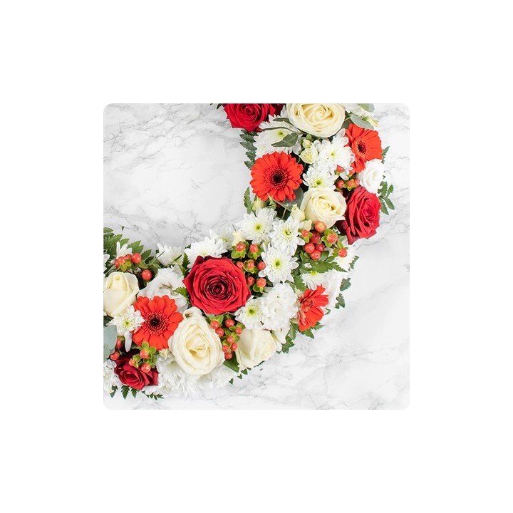 Couronne de fleurs deuil MÉMOIRE
