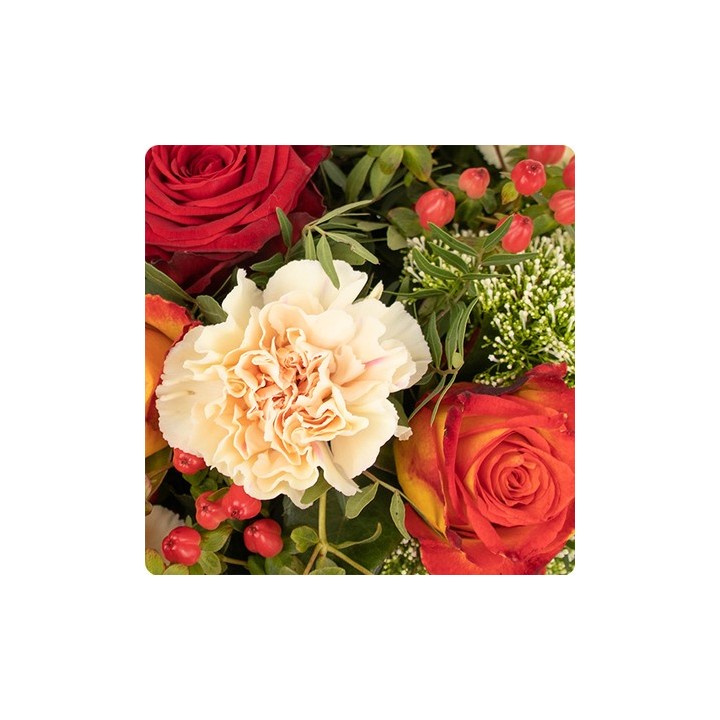 Bouquet deuil HOMMAGE CHALEUREUX (TOM)