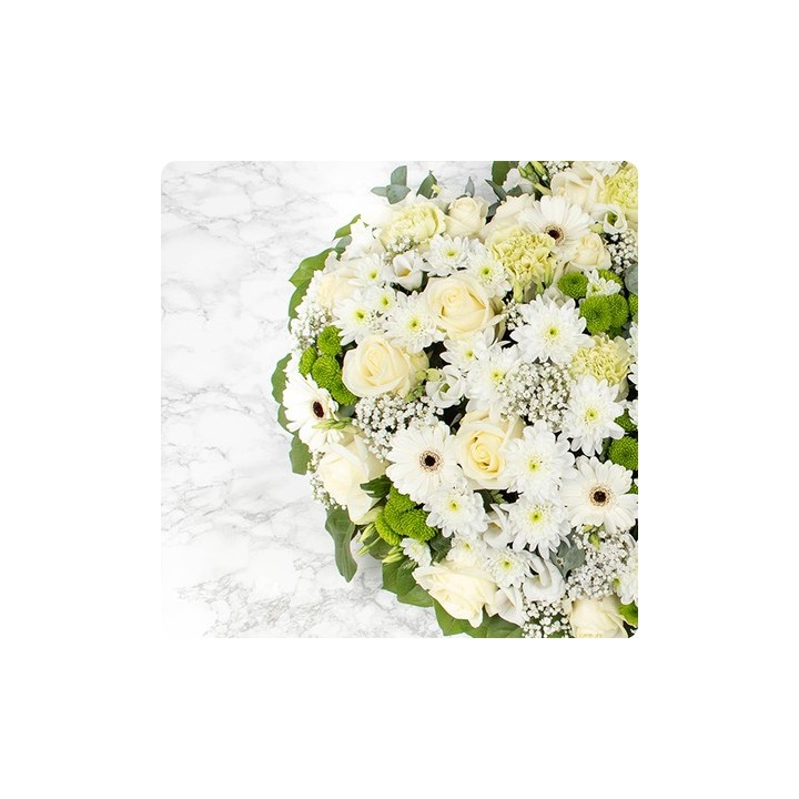 Coeur de fleurs deuil ETERNEL (TOM)