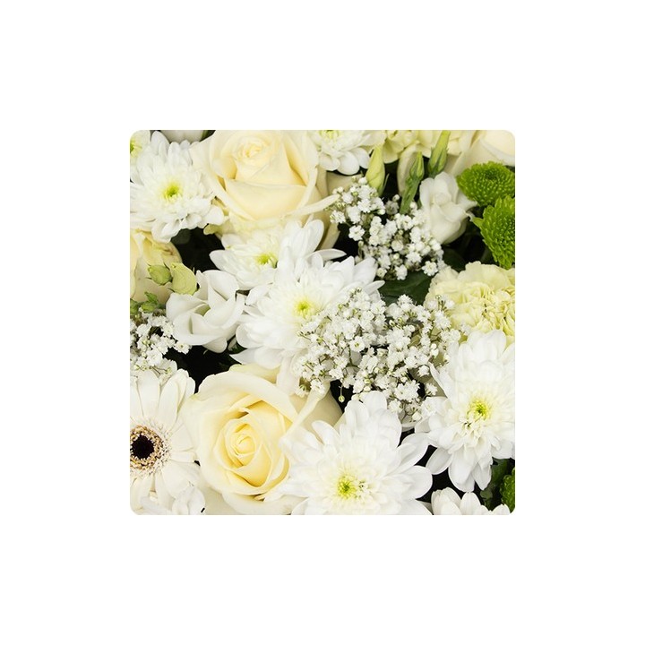 Coeur de fleurs deuil ETERNEL (TOM)