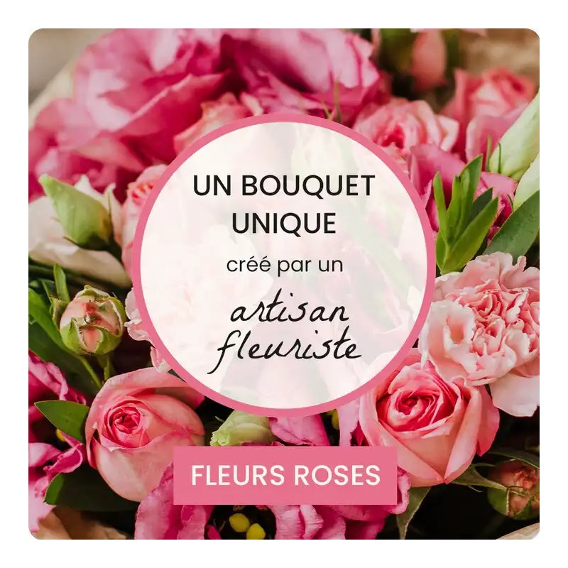 Bouquet rose du fleuriste