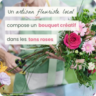 Bouquet rose du fleuriste