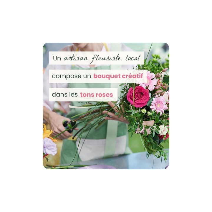 Bouquet rose du fleuriste
