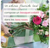 Bouquet rose du fleuriste