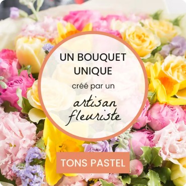 Bouquet pastel et coloré du fleuriste