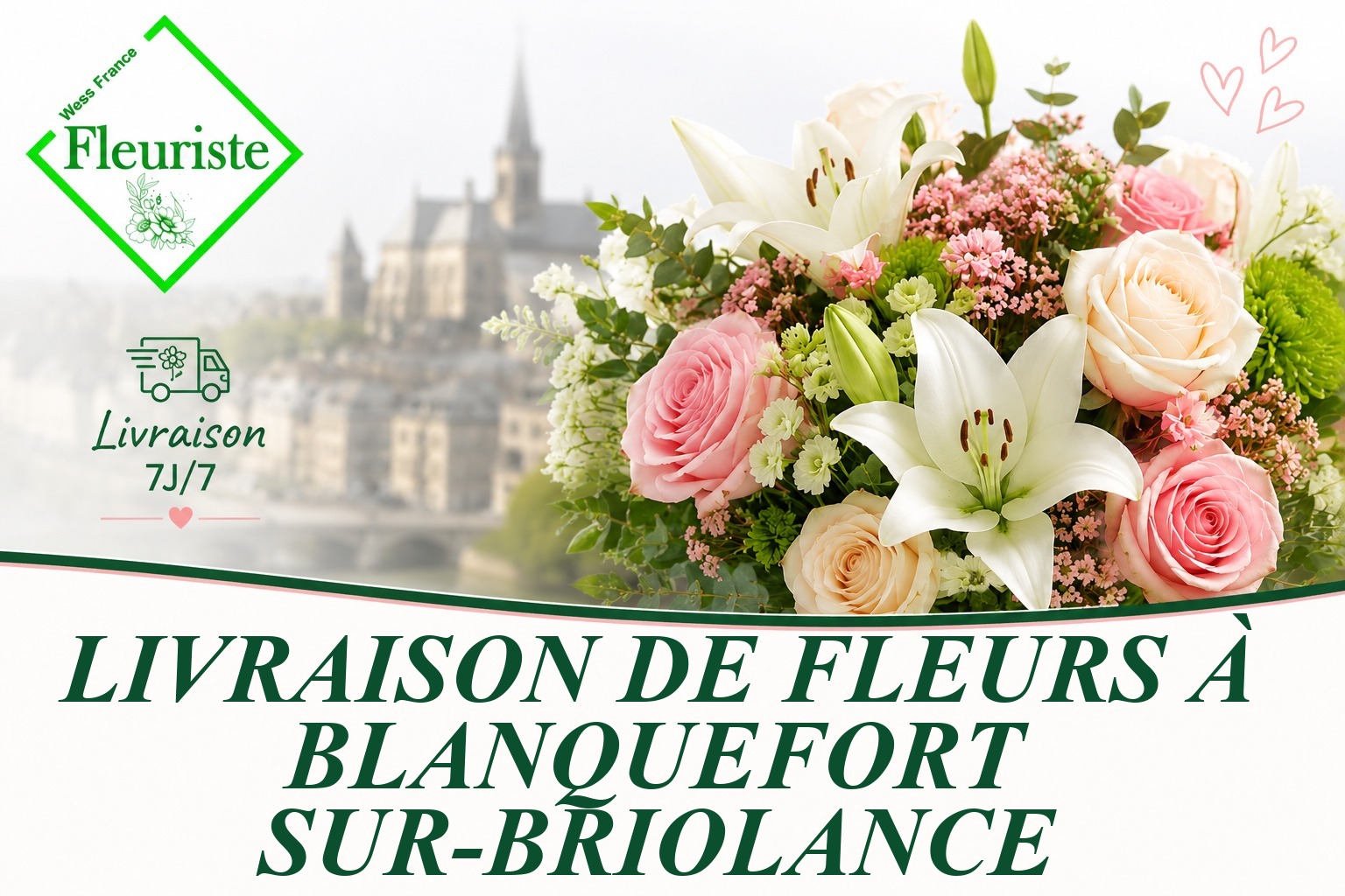 Livraison de fleurs à Blanquefort-sur-Briolance