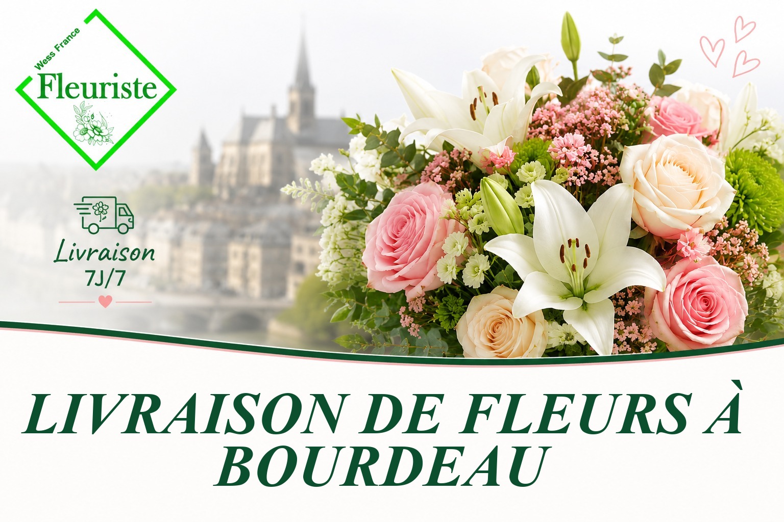 Livraison de fleurs à Bourdeau