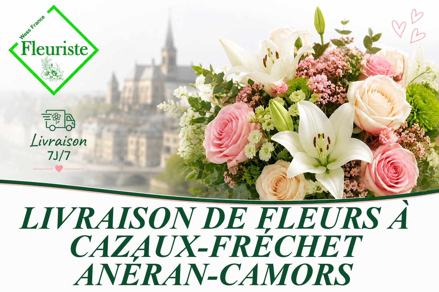 Livraison de fleurs à Cazaux-Fréchet-Anéran-Camors