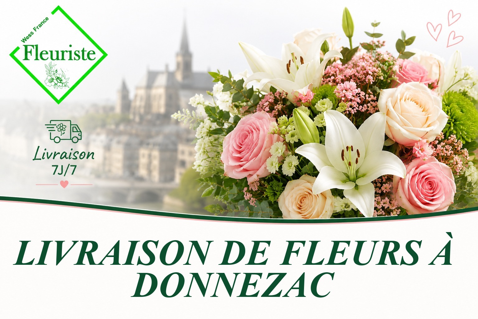 Livraison de fleurs à Donnezac