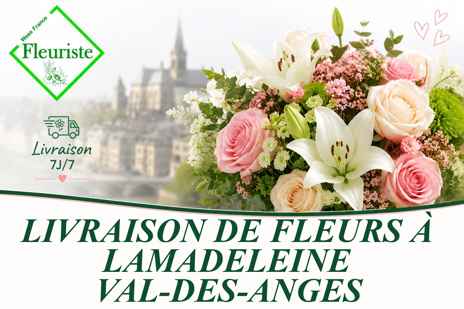 Livraison de fleurs à Lamadeleine-Val-des-Anges