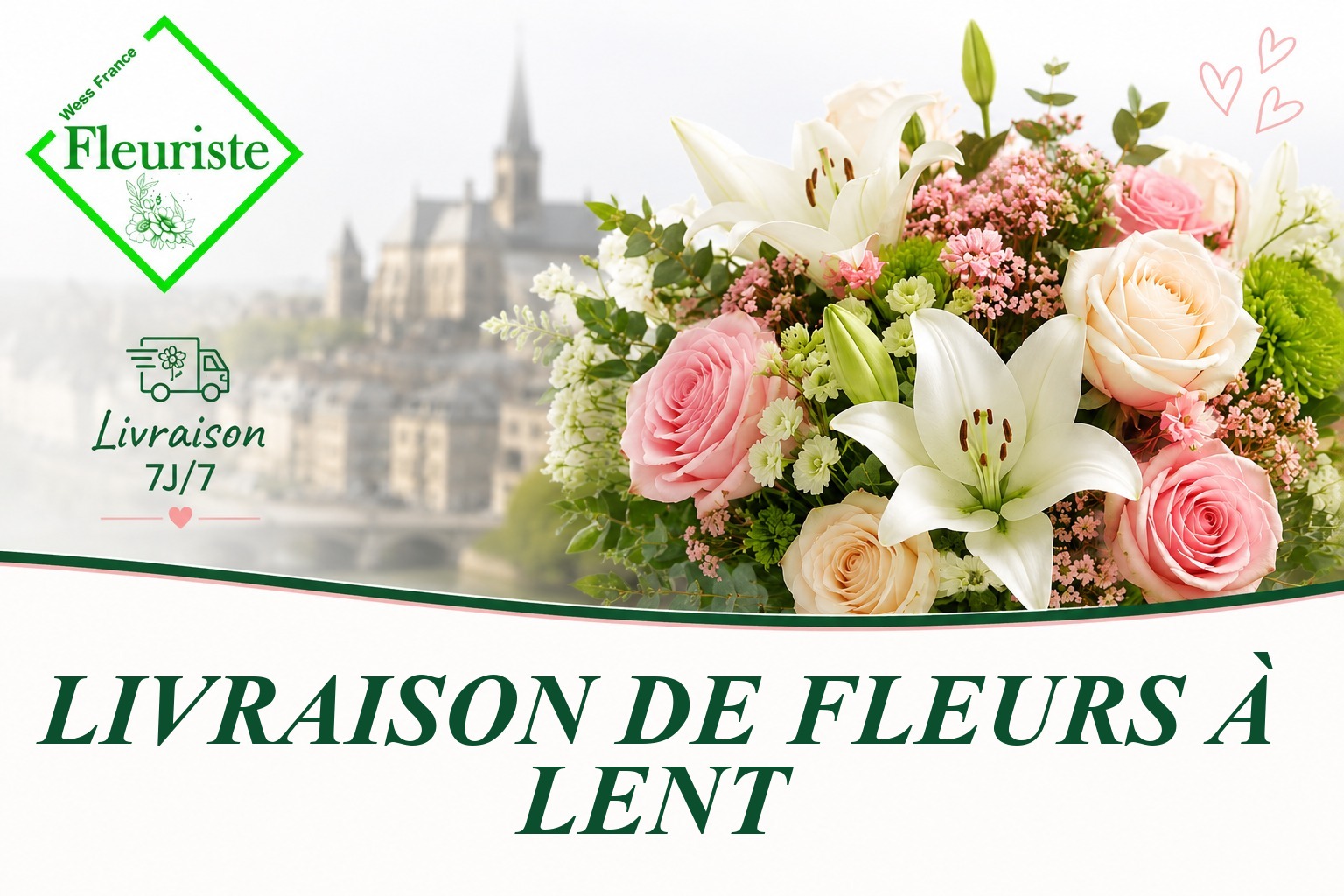Livraison de fleurs à Lent