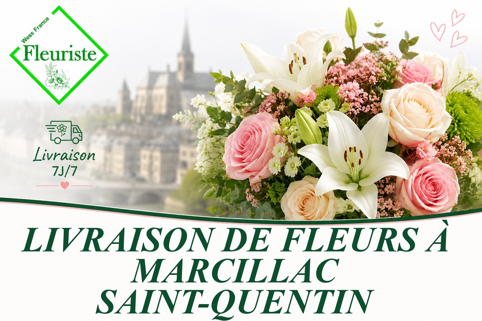Livraison de fleurs à Marcillac-Saint-Quentin