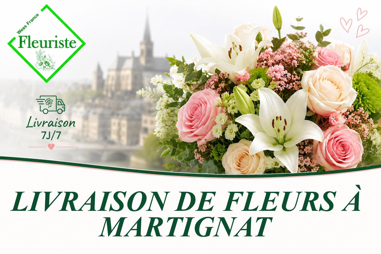Livraison de fleurs à Martignat