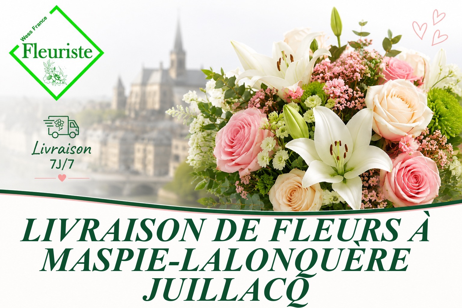 Livraison de fleurs à Maspie-Lalonquère-Juillacq