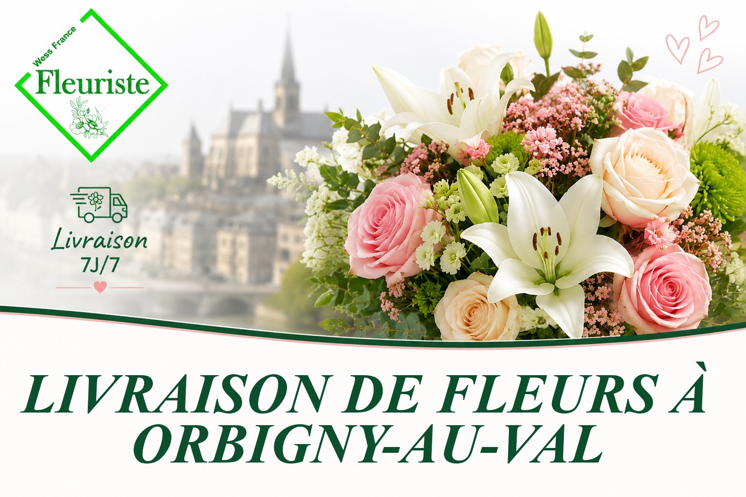 Livraison de fleurs à Orbigny-au-Val