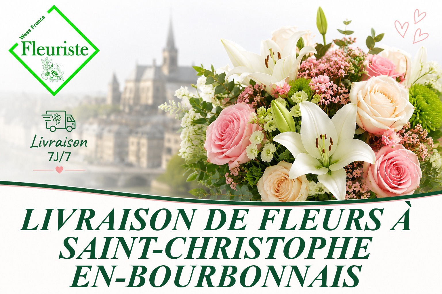 Livraison de fleurs à Saint-Christophe-en-Bourbonnais
