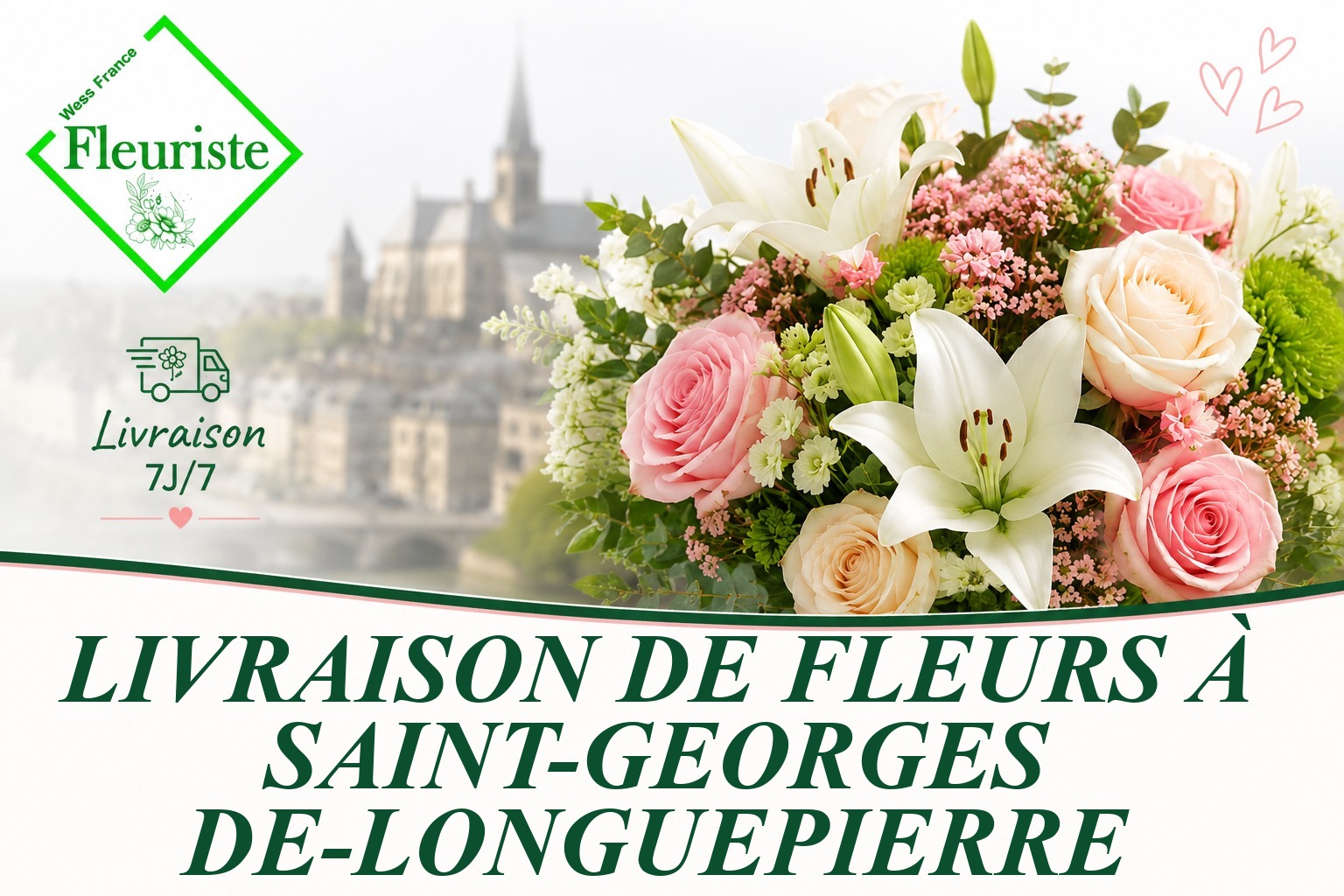 Livraison de fleurs à Saint-Georges-de-Longuepierre
