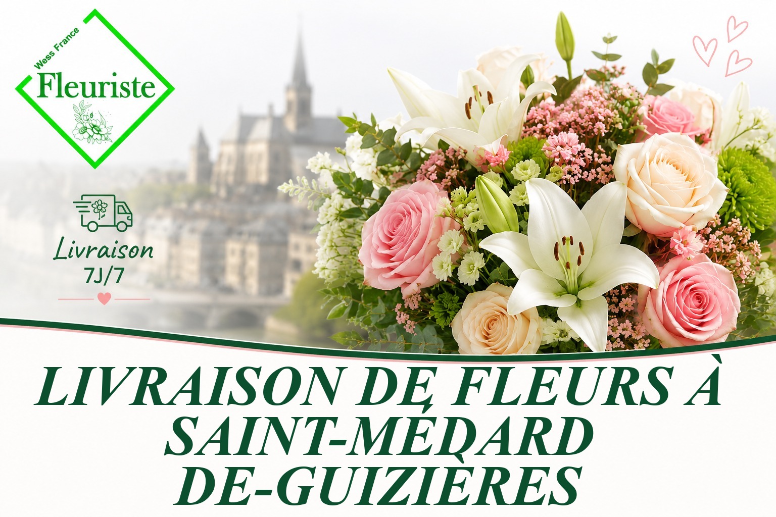 Livraison de fleurs à Saint-Médard-de-Guizières