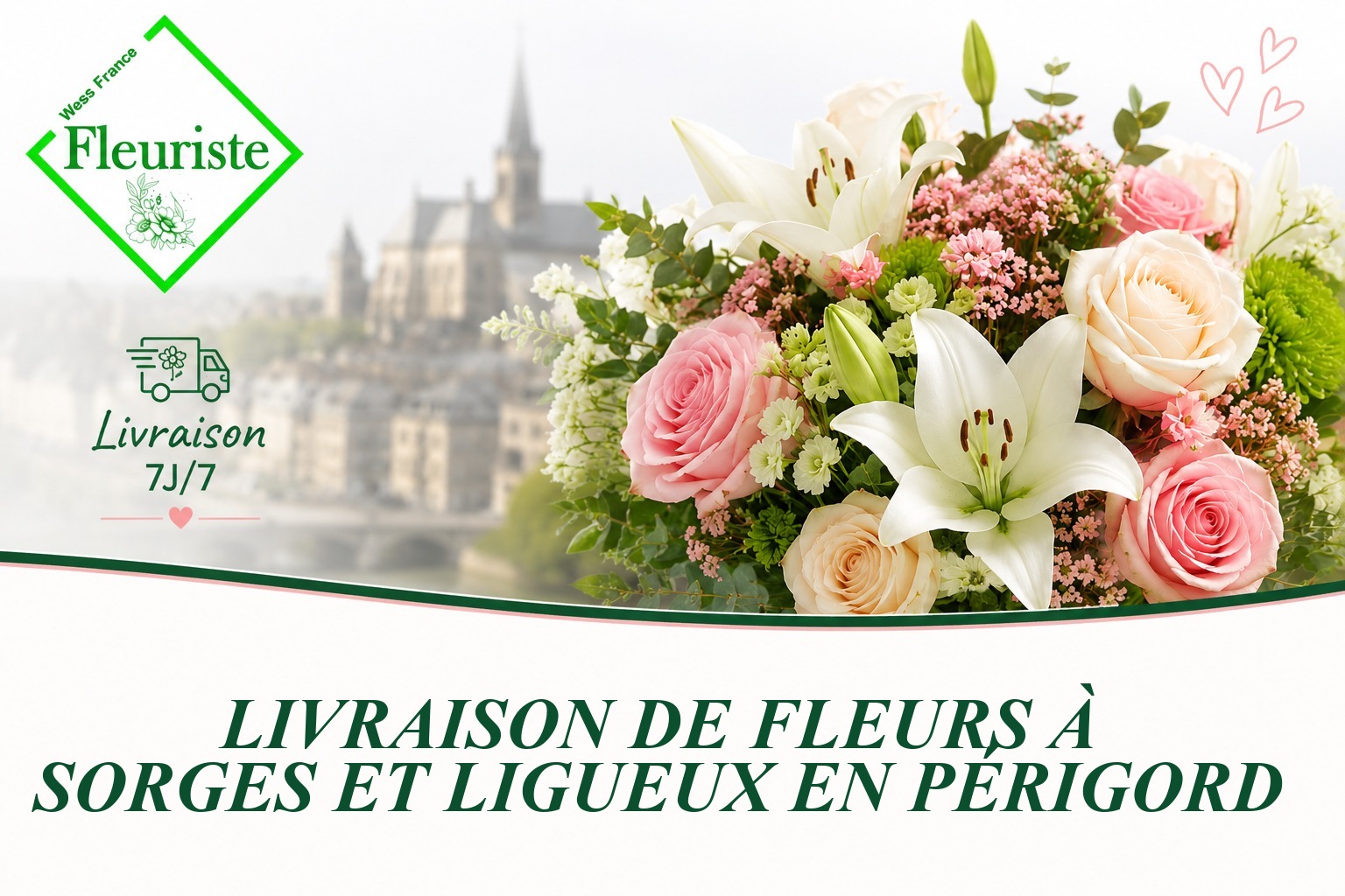 Livraison de fleurs à Sorges et Ligueux en Périgord